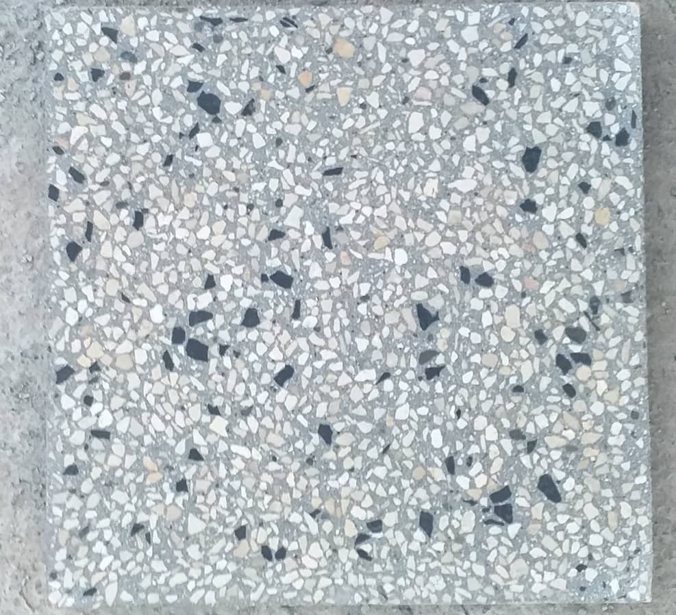 موزاییک 30*30ساده  معمولی سیمان سیاه