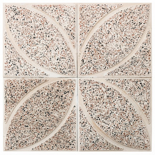موزائیک حیاطی خربزه ای 30*30 سیمان سفید
